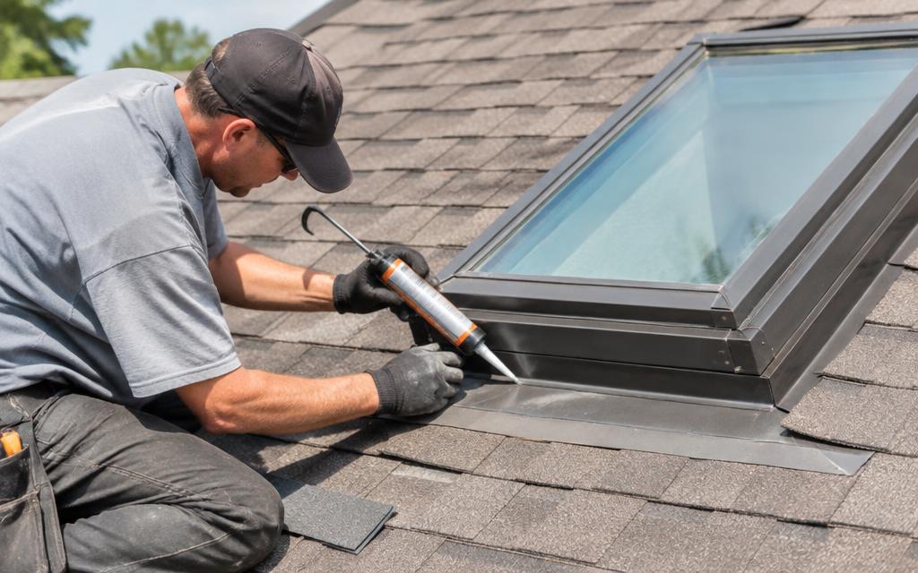 Skylight Repair — example of this type of roofing work